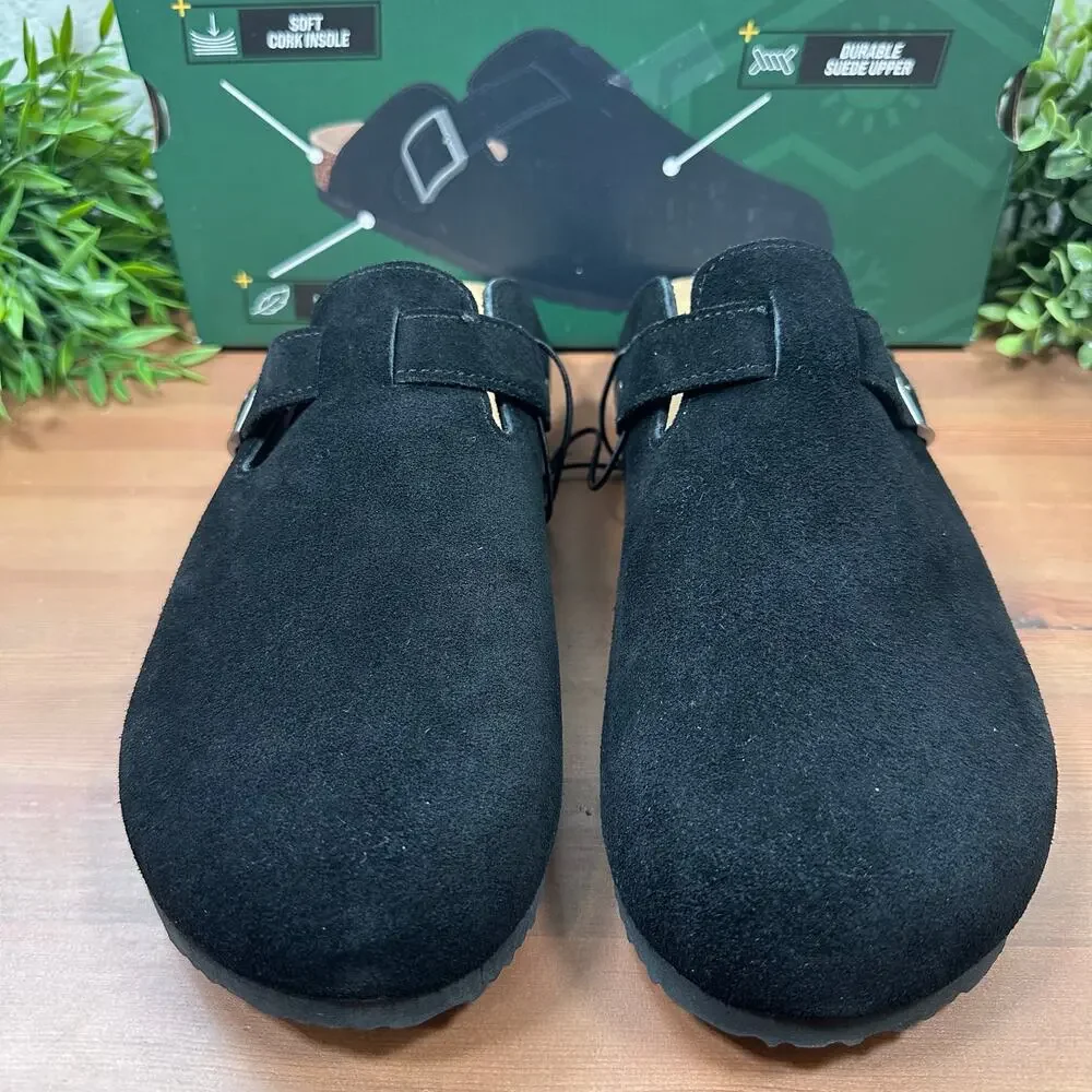 Khombu Men's Damian Black Suede Mules Size‎ 12